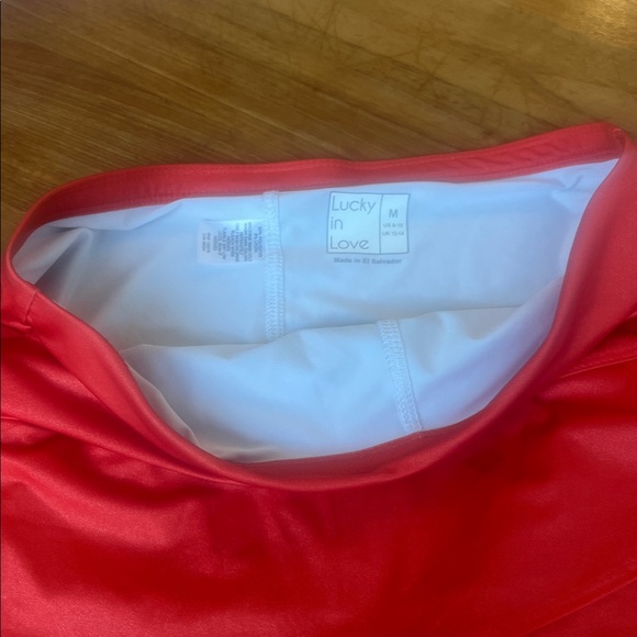 Lucky in Love tangerine pleated tennis skirt - Picture 2 of 4